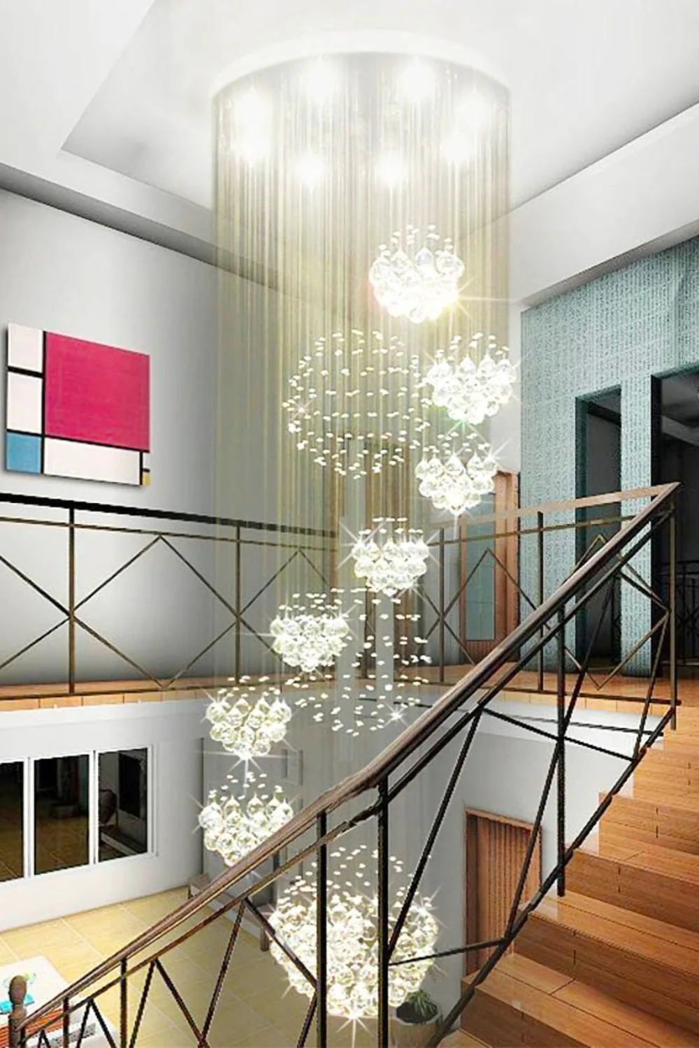 Multi-Balls Chrome Crystal Chandelier - Image 21