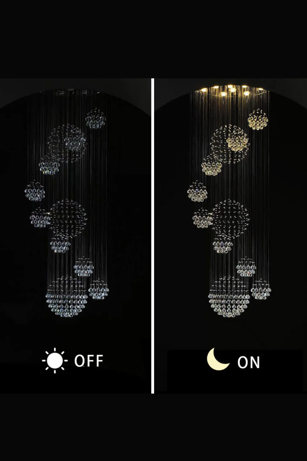 Multi-Balls Chrome Crystal Chandelier - Image 33