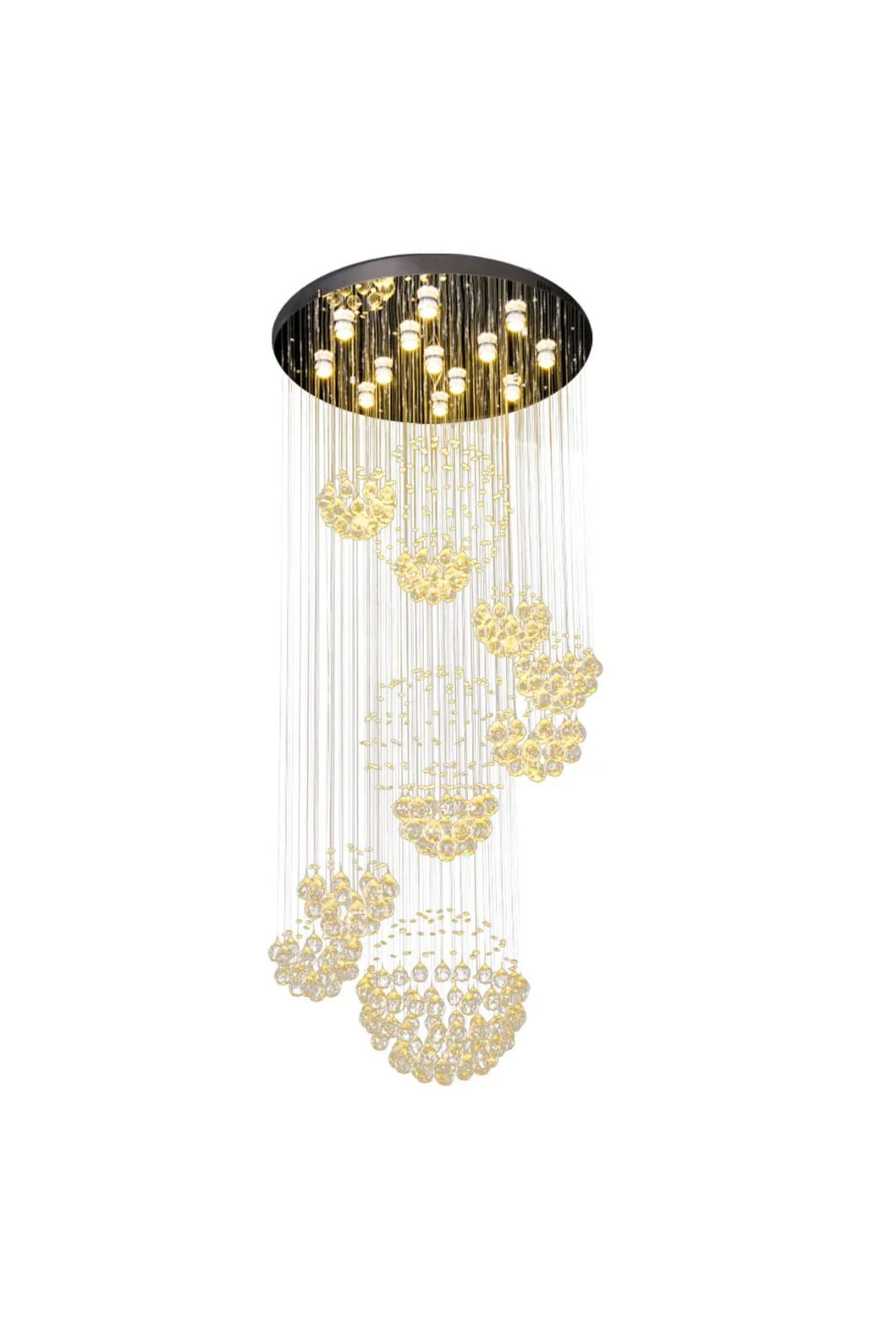 Multi-Balls Chrome Crystal Chandelier - Image 35
