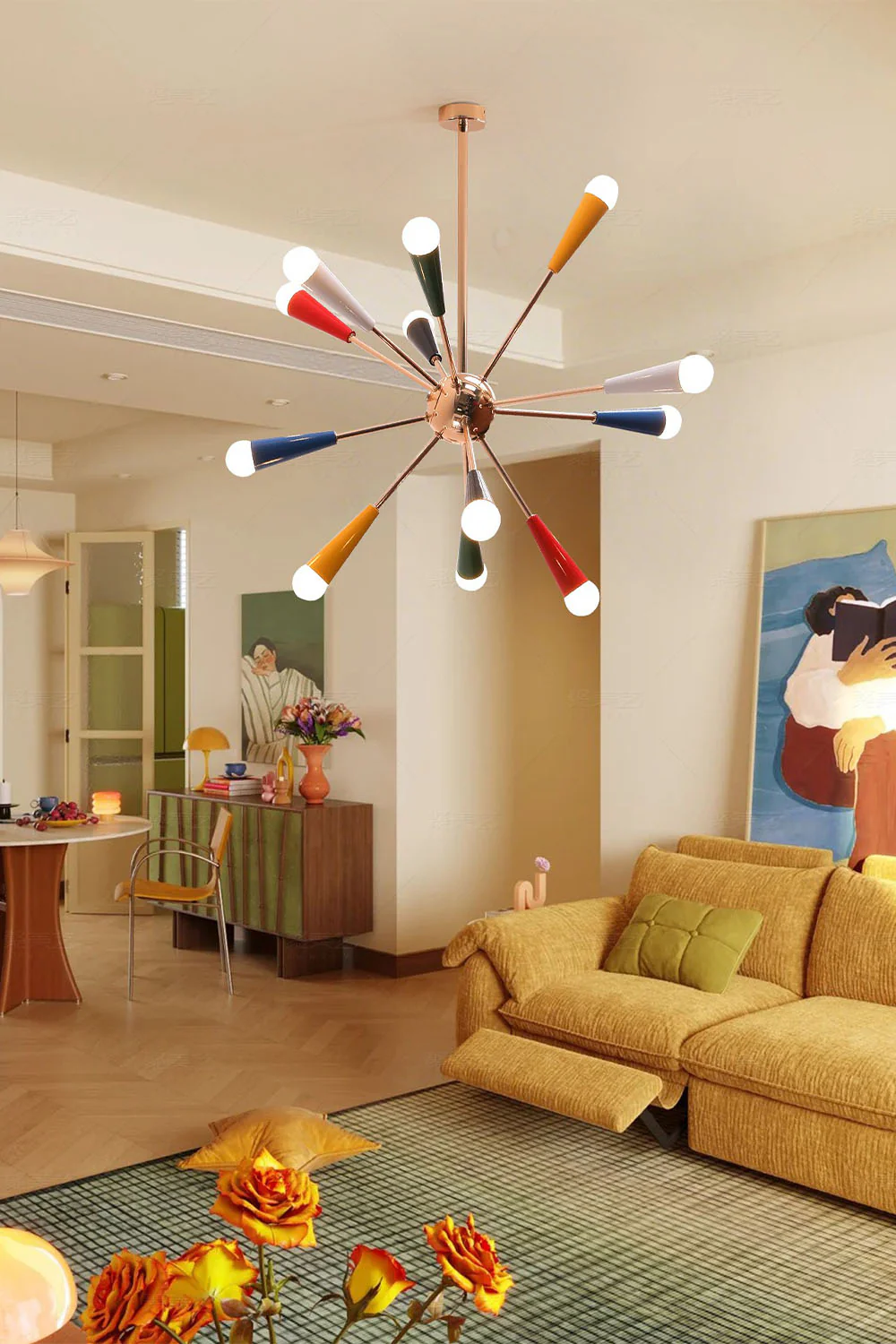 Multi-color Fireworks Chandelier - Image 3