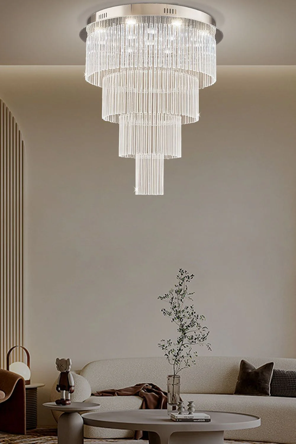 Multi Layers Round Raindrop Chandelier - Image 4
