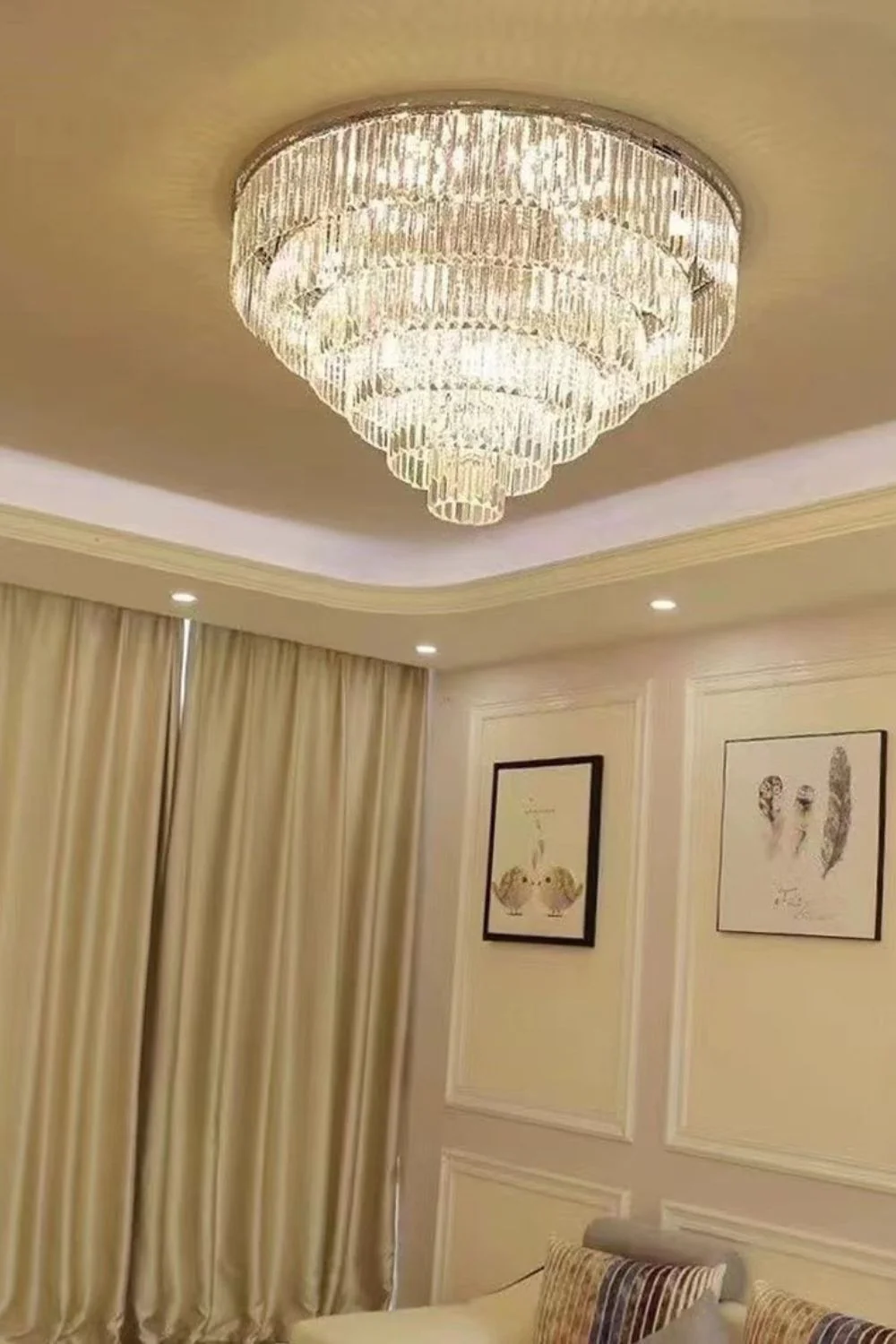 Multi Layers Round Raindrop Chandelier - Image 7