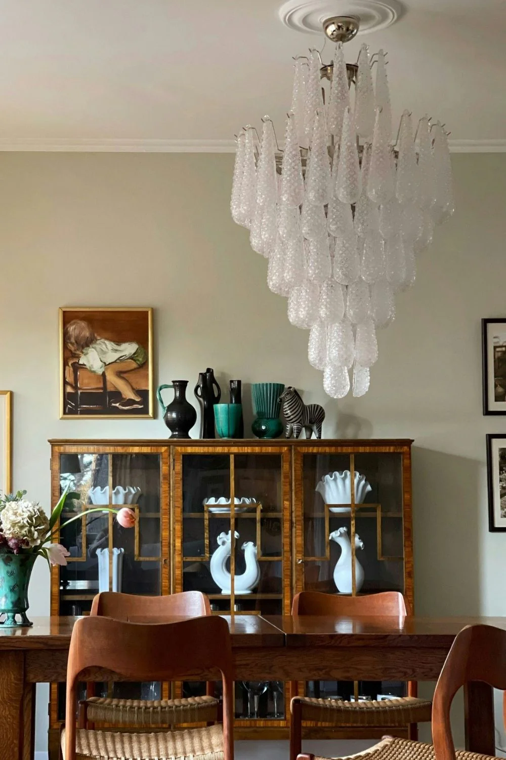 Art glass chandelier - Image 23