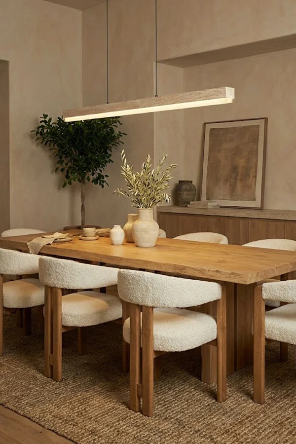 Natural Travertine Linear Dining Pendant Lamp - Image 12