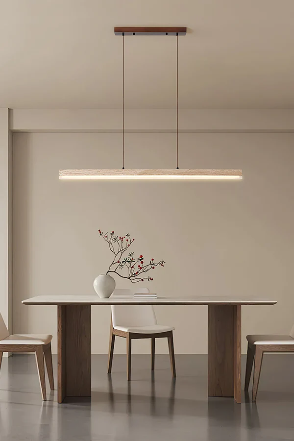 Natural Travertine Linear Dining Pendant Lamp - Image 7