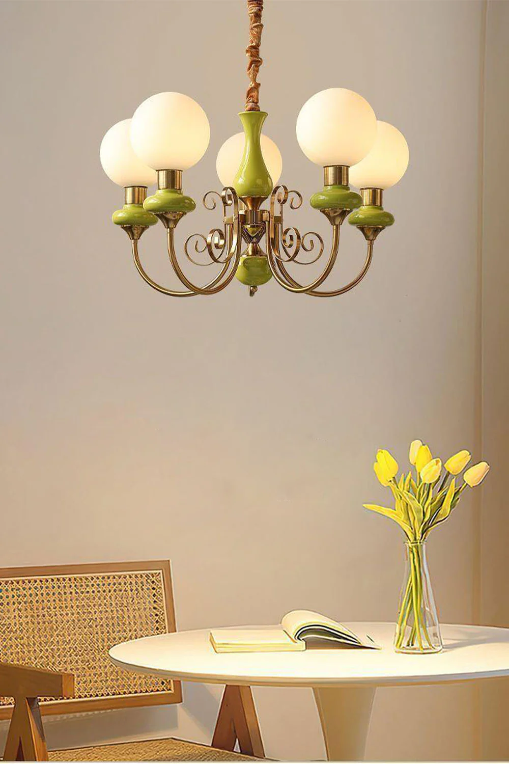 Onyx Glass Chandelier - Image 3