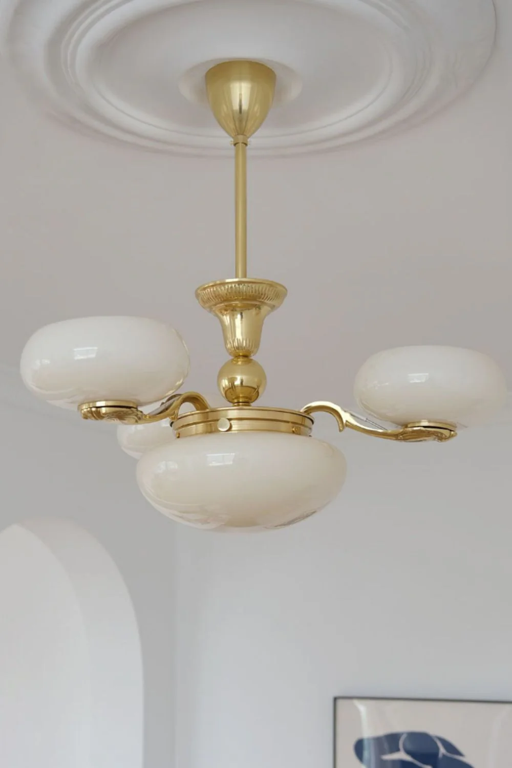 Opal Glass Chandelier - Image 14
