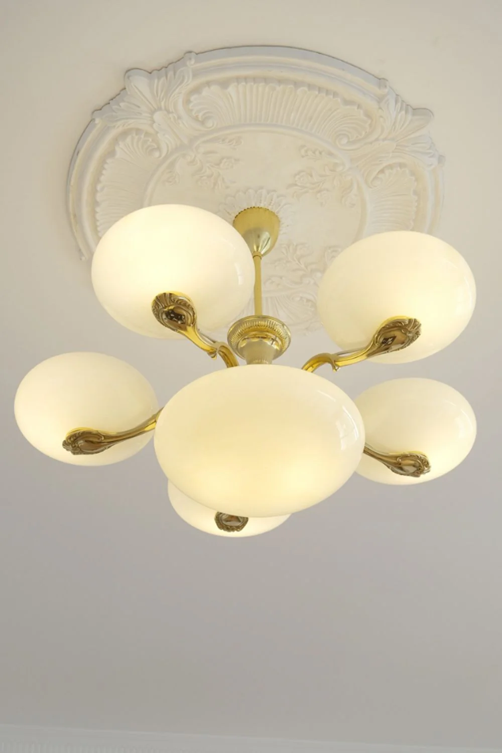 Opal Glass Chandelier - Image 6