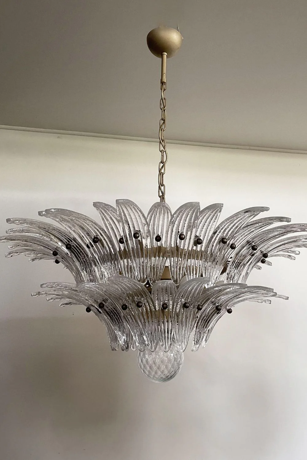 Original Art Palmette Crystal Chandelier - Image 9