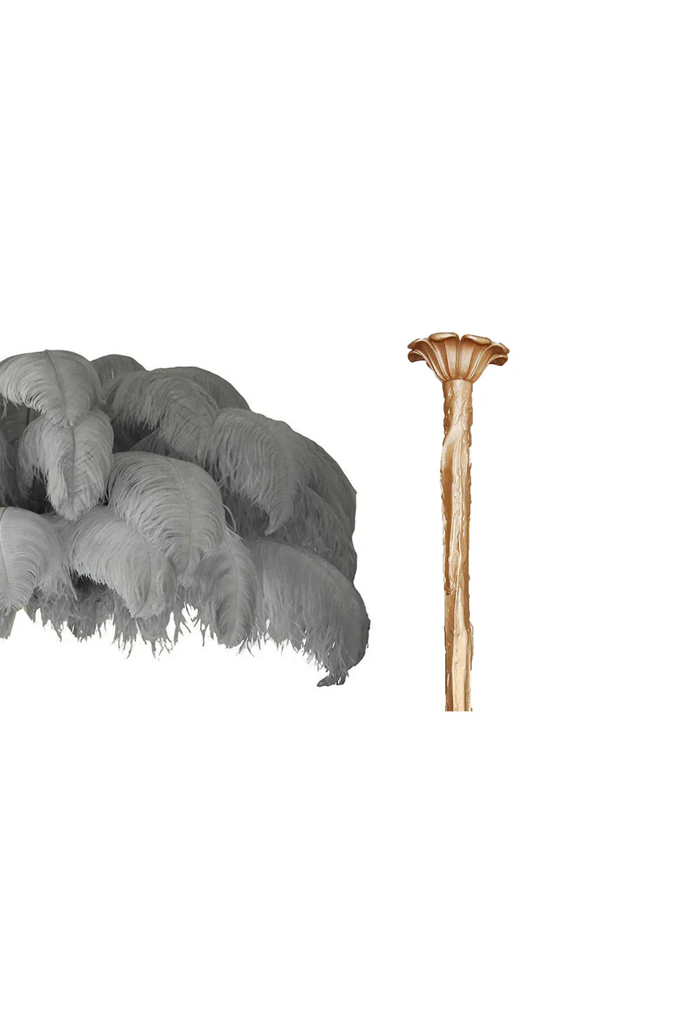 Brass Ostrich Feather Chandeliers - Image 21