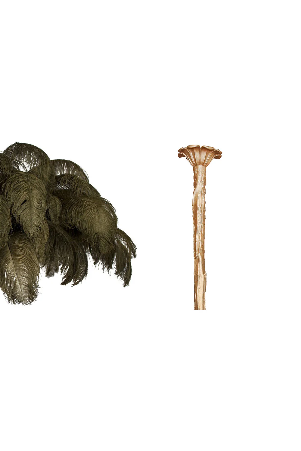 Brass Ostrich Feather Chandeliers - Image 29