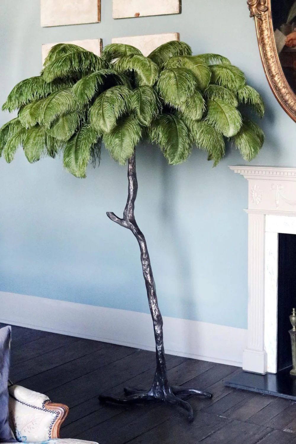 Brass Ostrich Feather Floor Lamp - Image 12