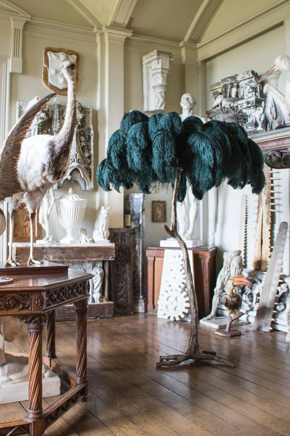 Brass Ostrich Feather Floor Lamp - Image 24