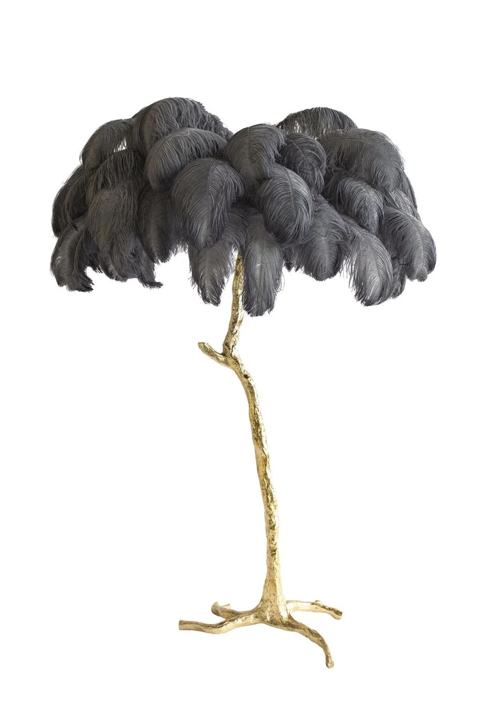 Brass Ostrich Feather Floor Lamp - Image 60