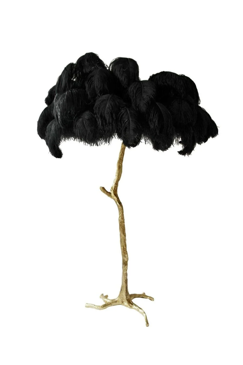 Brass Ostrich Feather Floor Lamp - Image 61