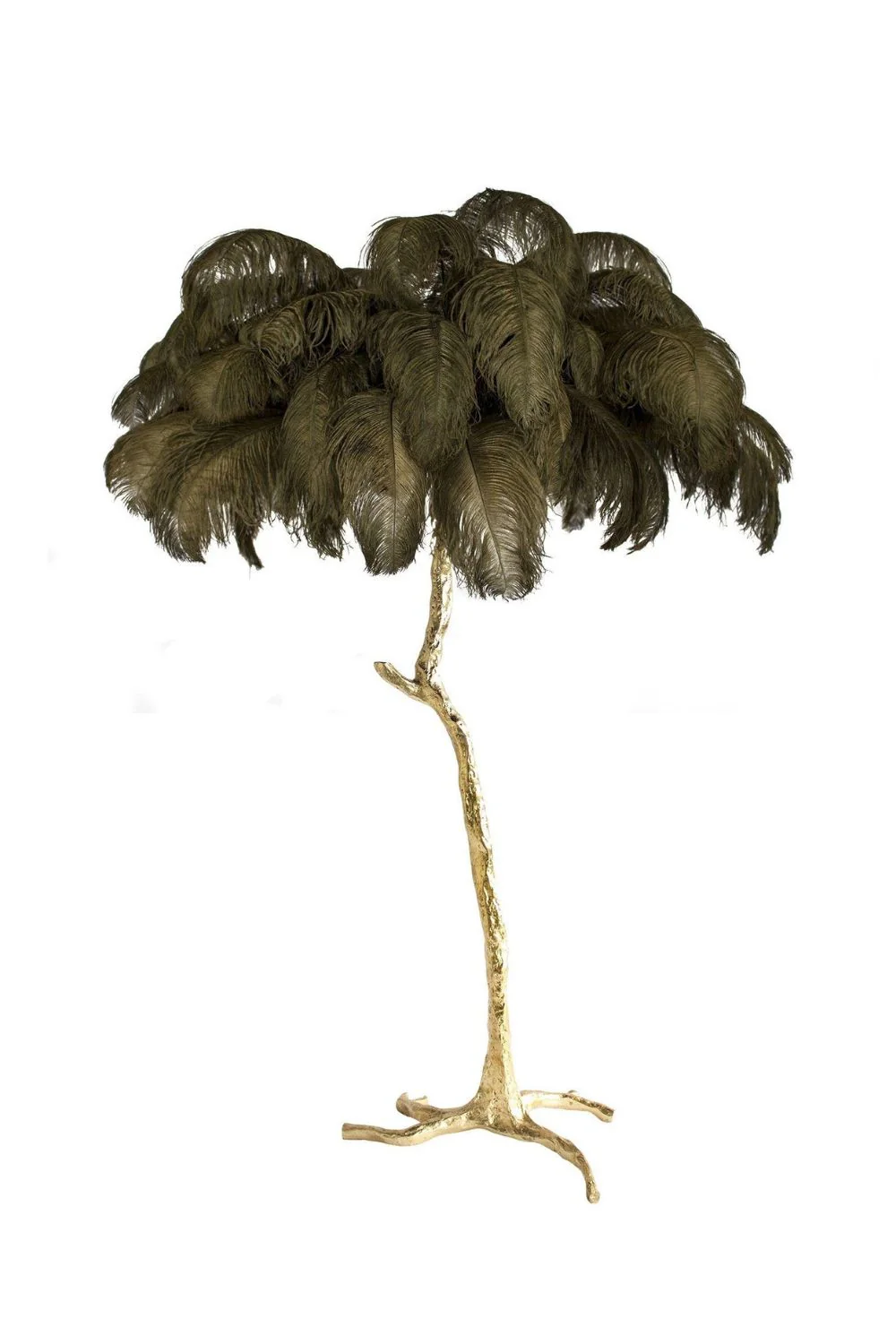 Brass Ostrich Feather Floor Lamp - Image 66