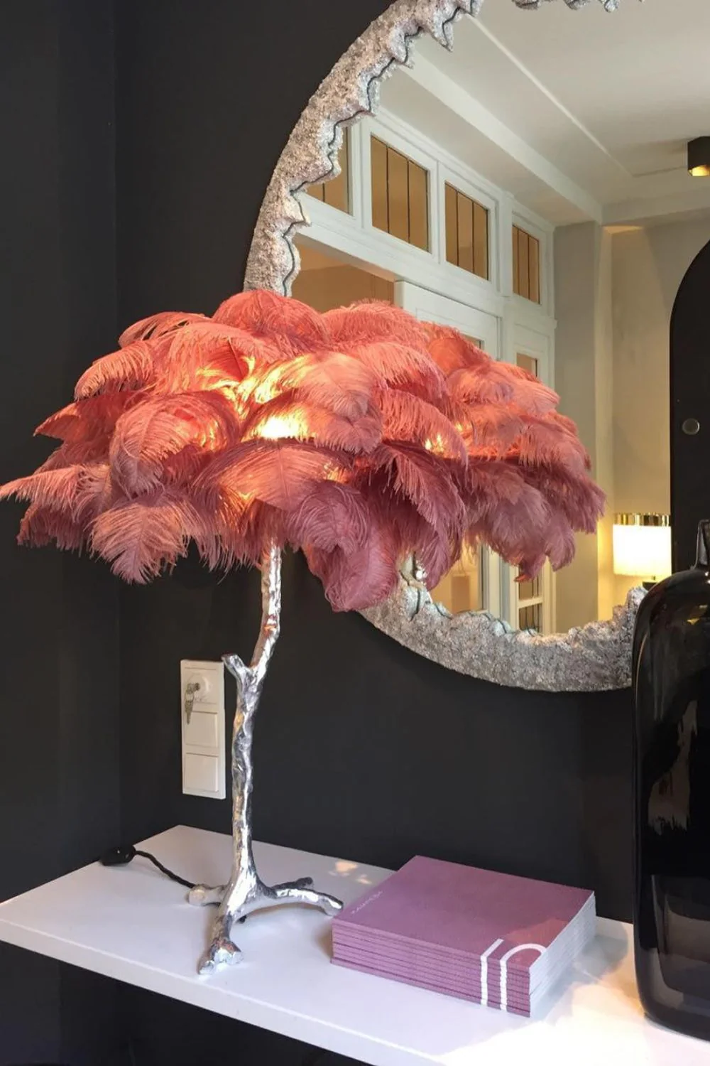 Ostrich Feather Table Lamp - Image 3