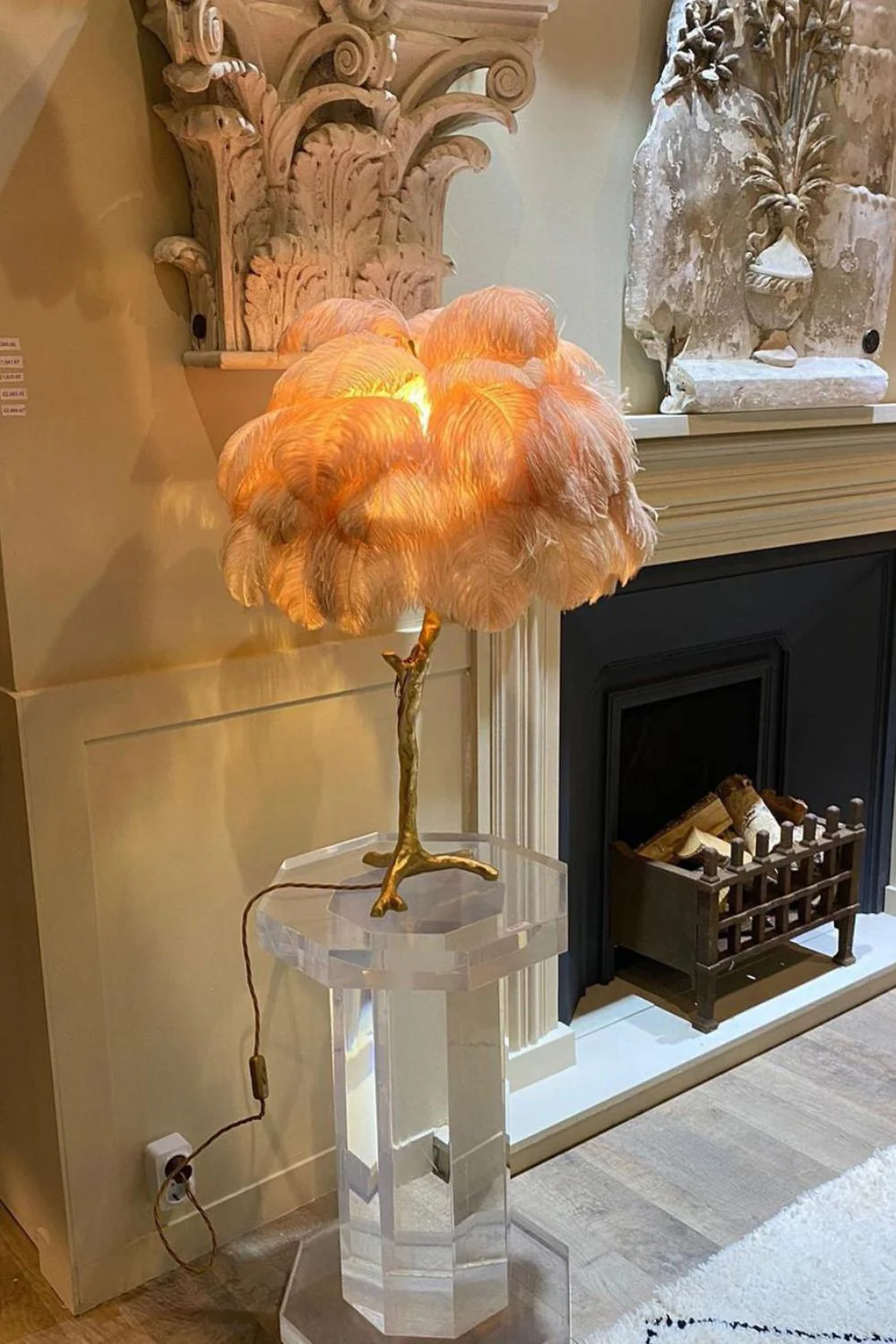 Ostrich Feather Table Lamp - Image 6