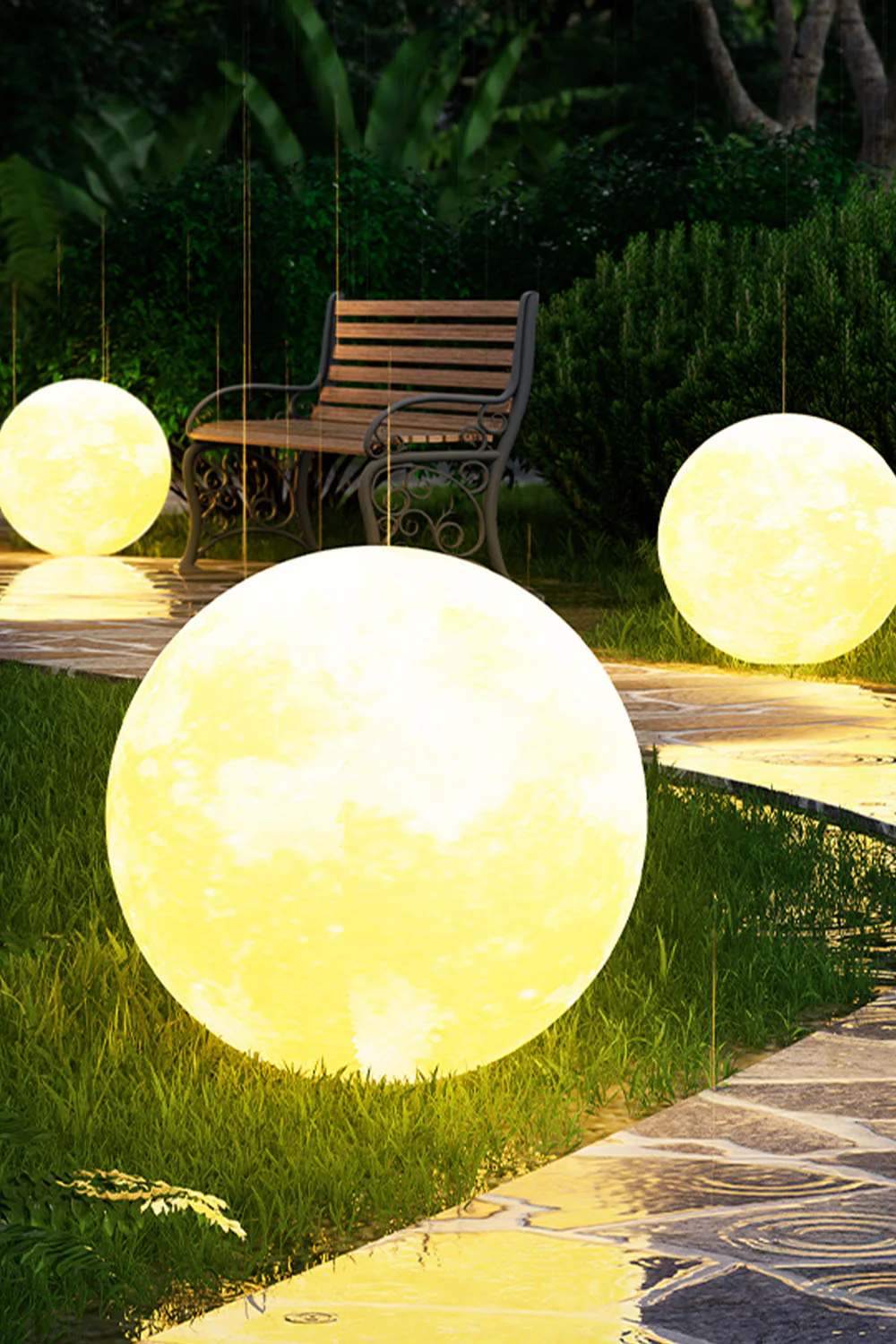 Outdoor Moon Floor Lamp - Image 3