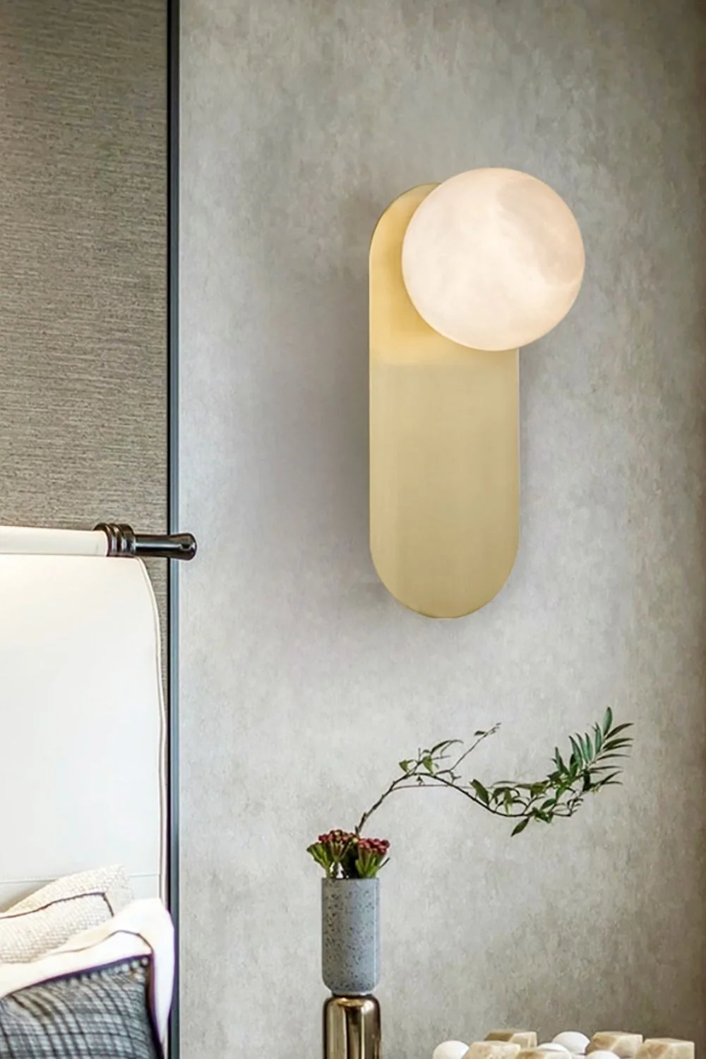 Oval Alabaster Spherical Wall Light - Image 10