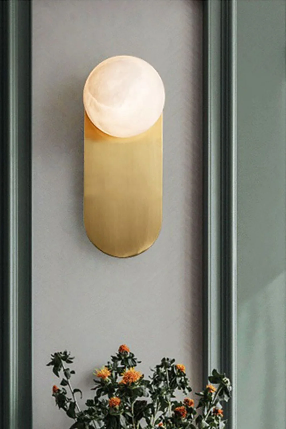 Oval Alabaster Spherical Wall Light - Image 11