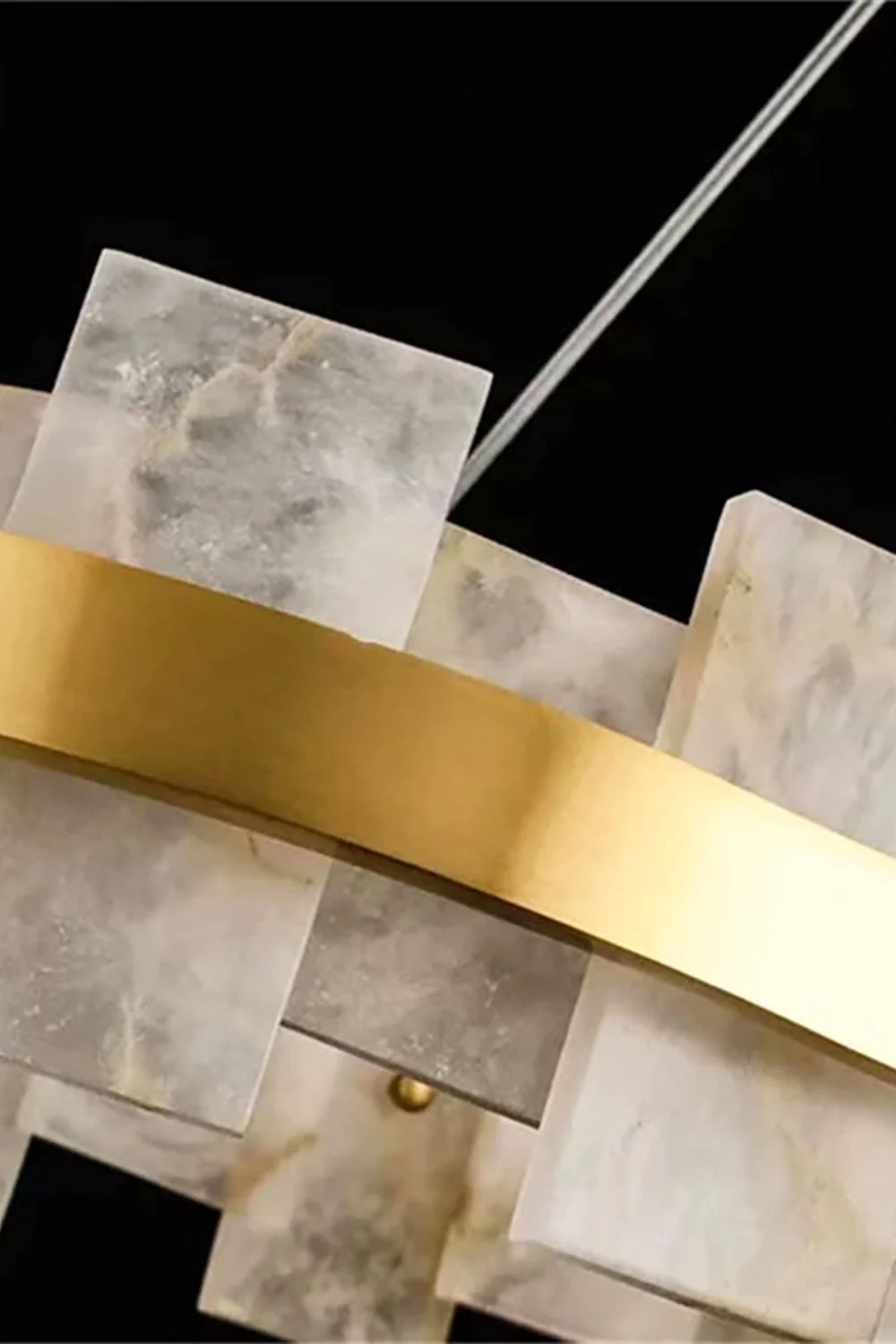 Oval Anita Alabaster Chandelier - Image 7