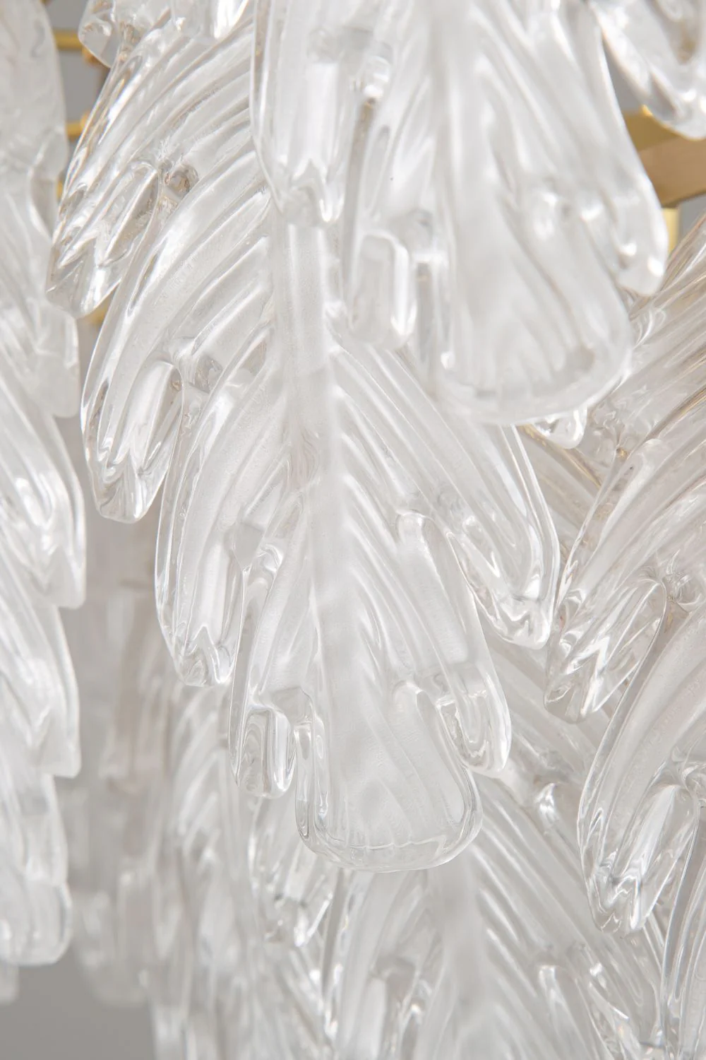 Pearl Glass Leaf Chandelier - Image 16