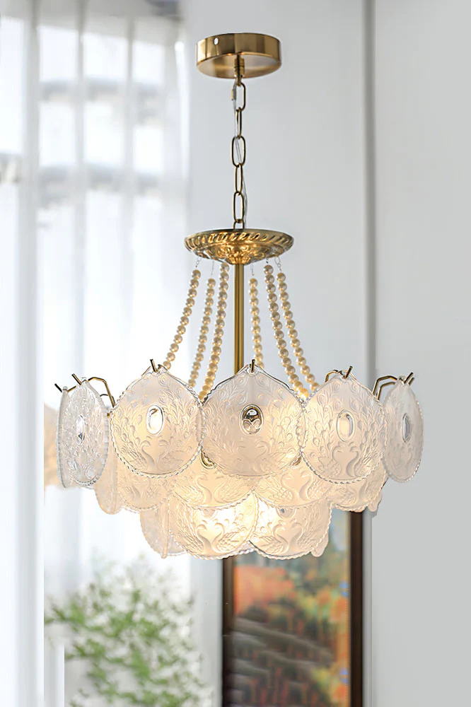 Pertid Glass Gold Chandelier - Image 15