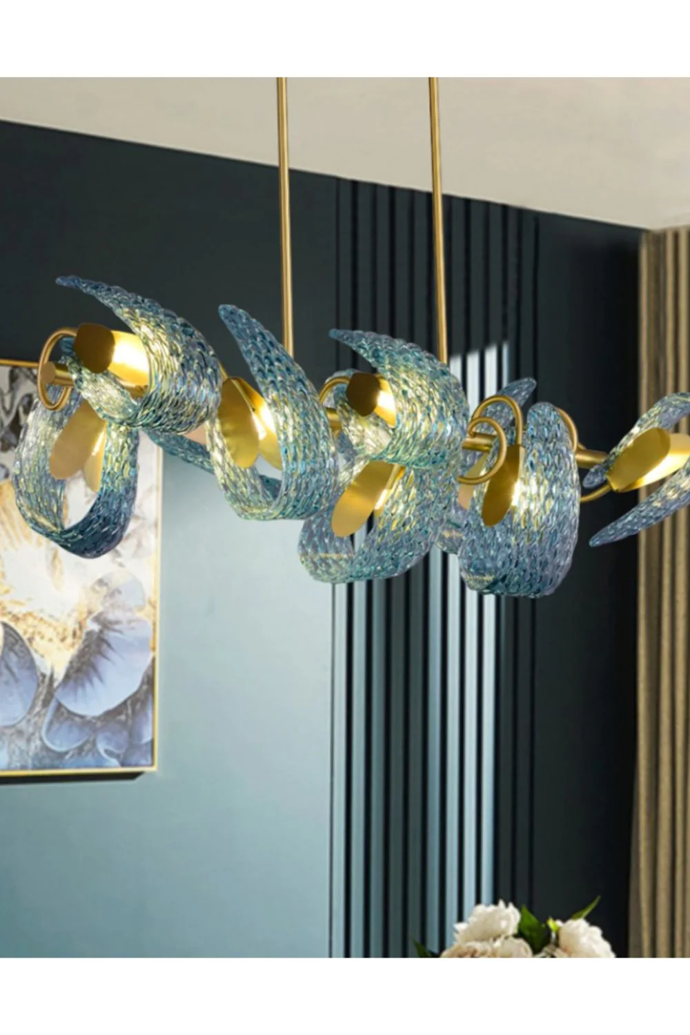 Petal Blue Chandelier - Image 15
