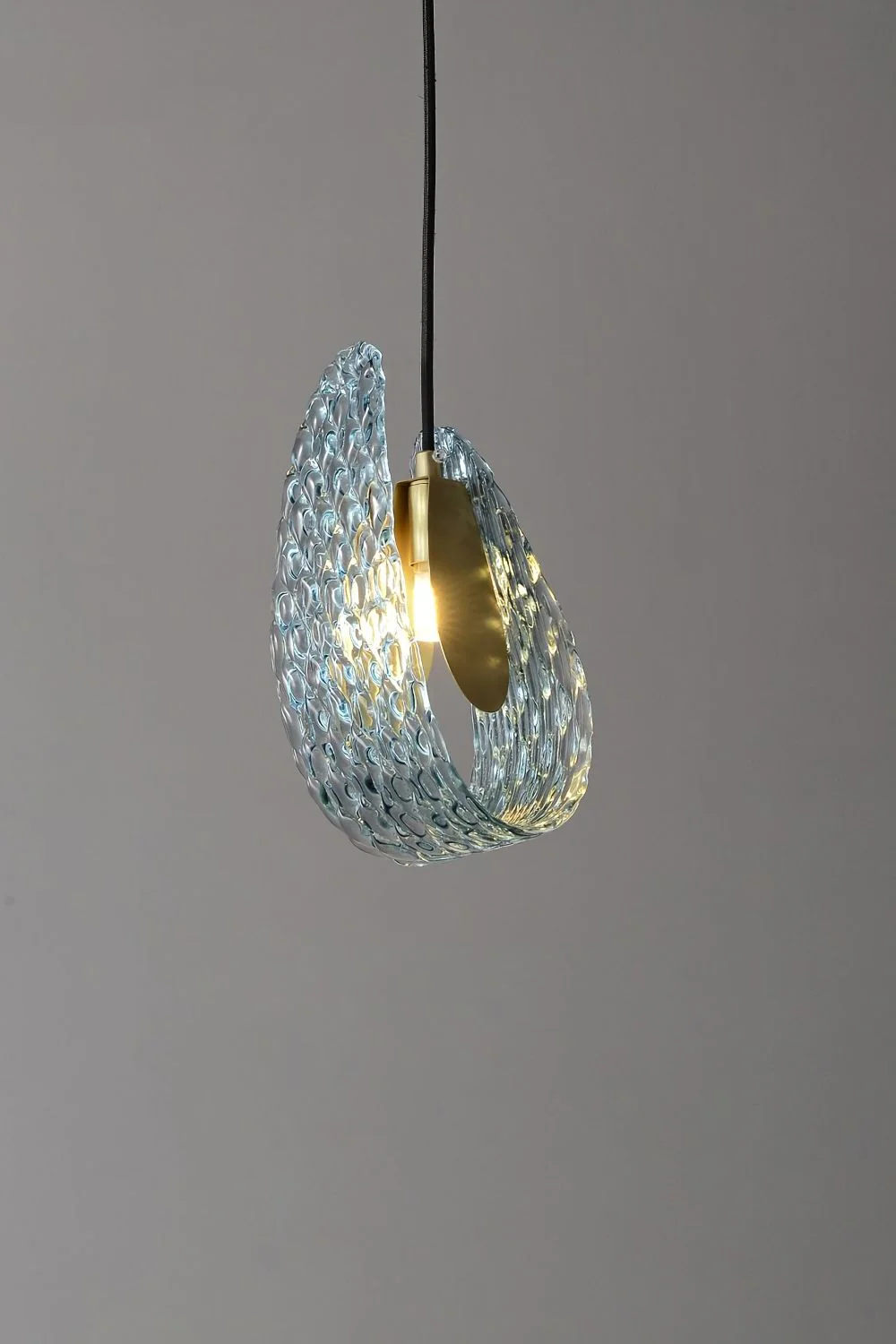 Petal Blue Glass Pendant Light - Image 12