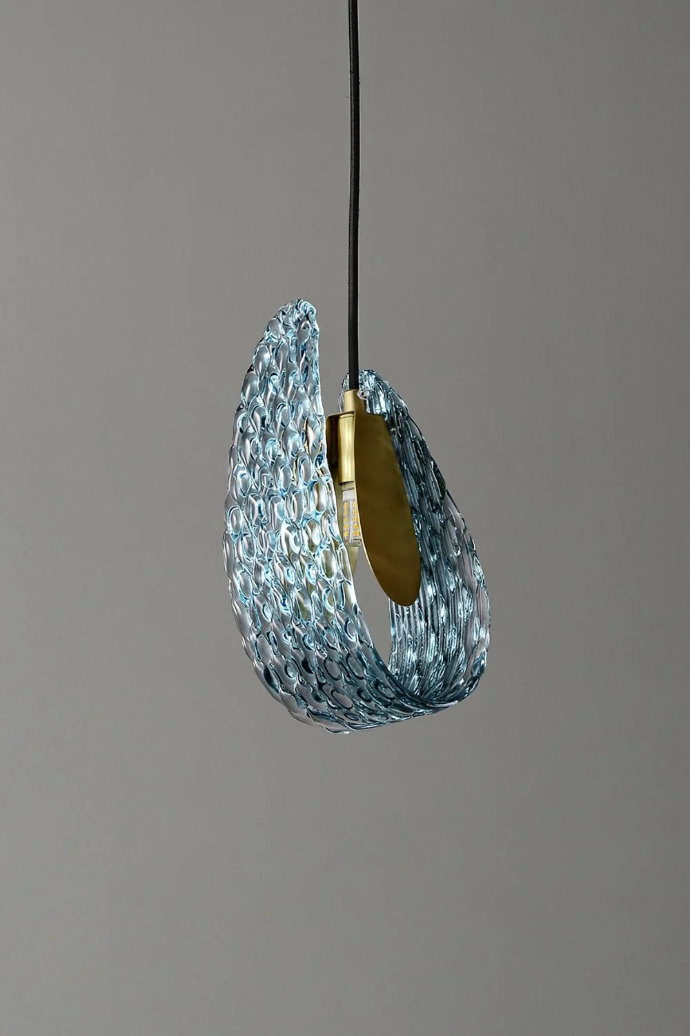 Petal Blue Glass Pendant Light - Image 18