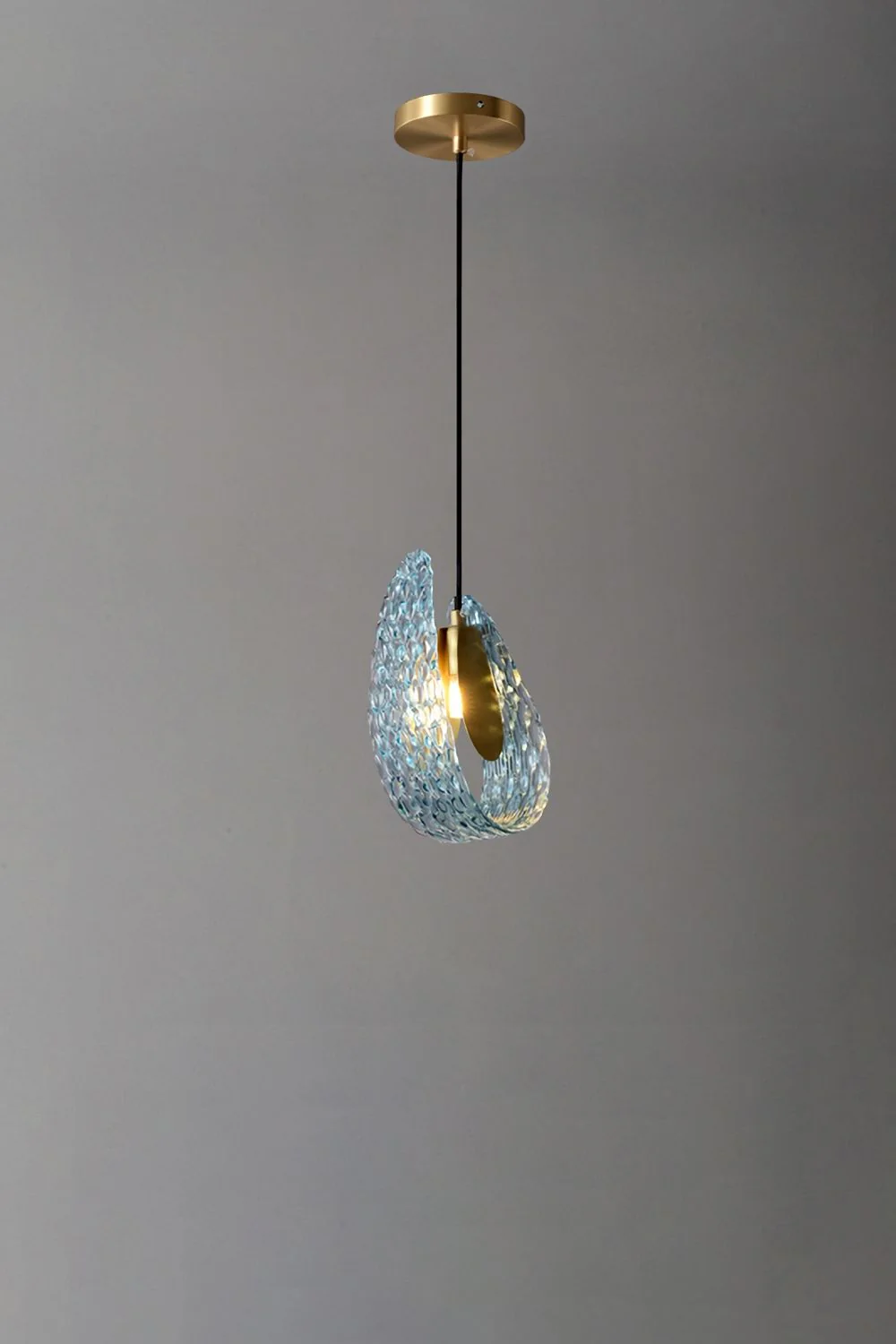 Petal Blue Glass Pendant Light - Image 19
