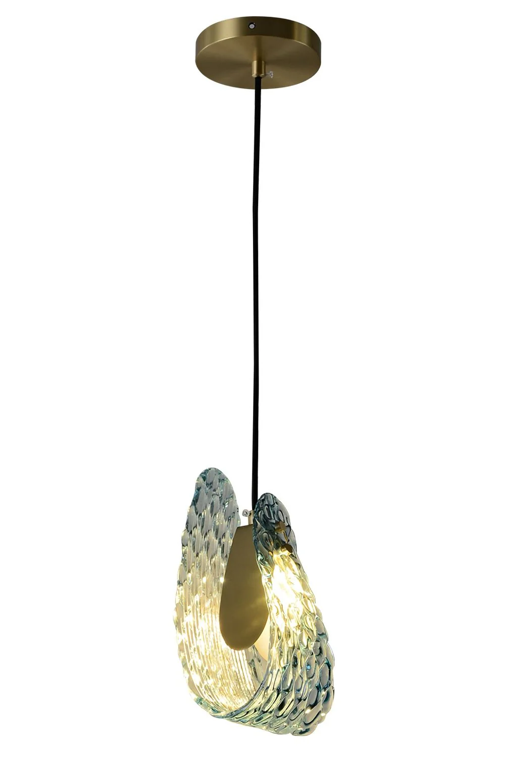 Petal Blue Glass Pendant Light - Image 20