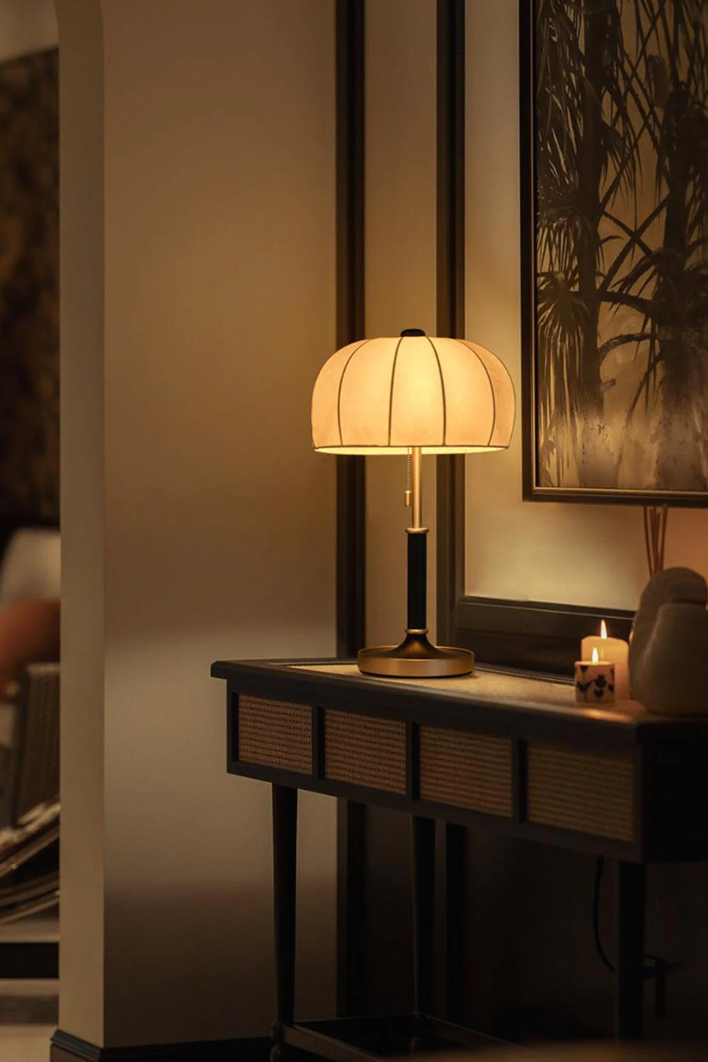 Petal Soft-Shade Pull-Cord Table Lamp - Image 2