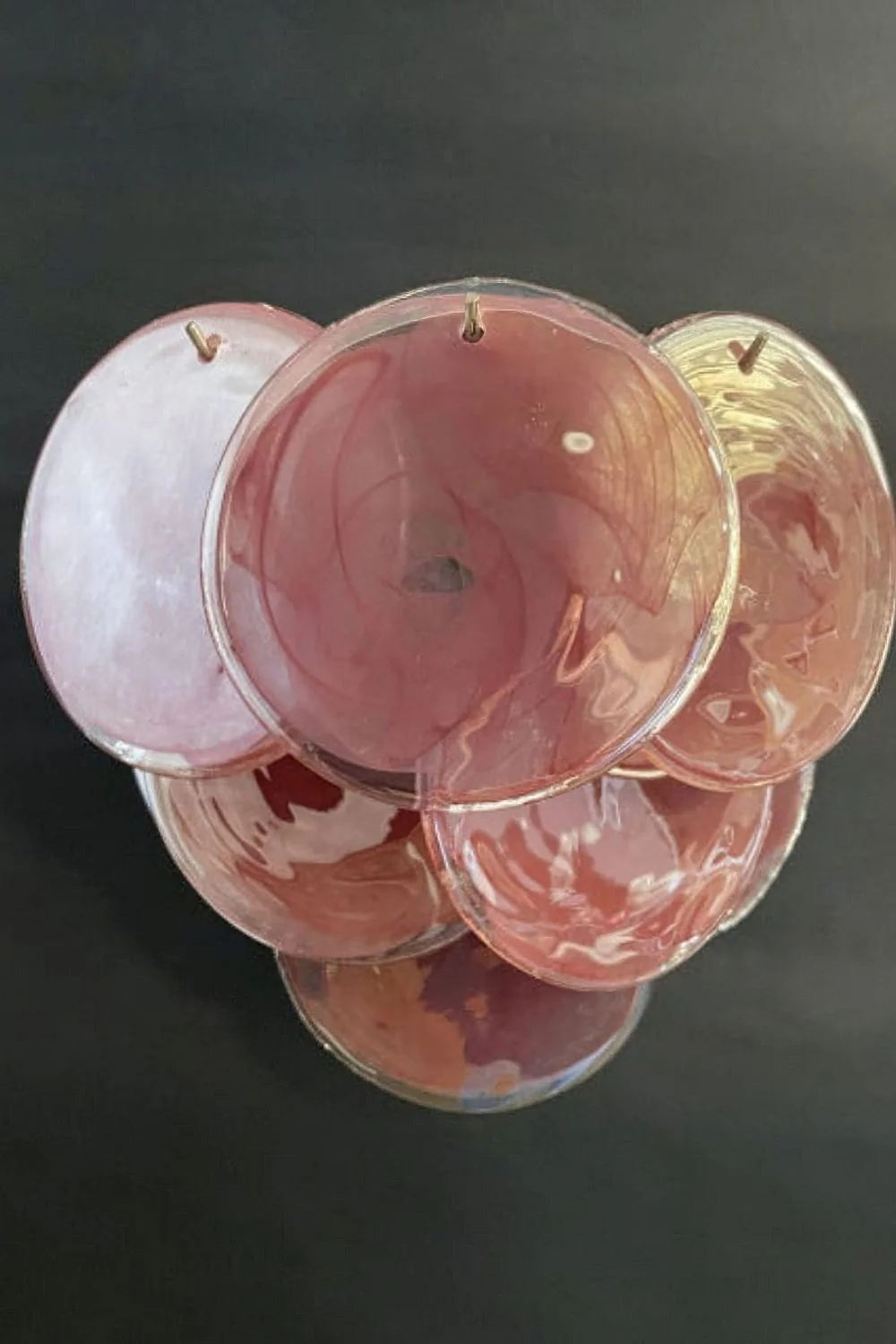 Pink Art Glass Discs Wall Lamp - Image 13