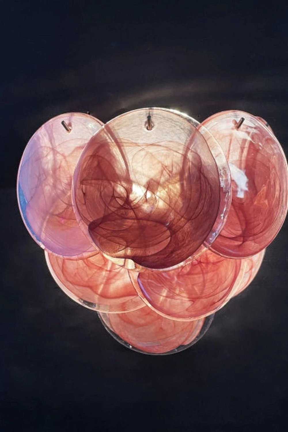 Pink Art Glass Discs Wall Lamp - Image 14