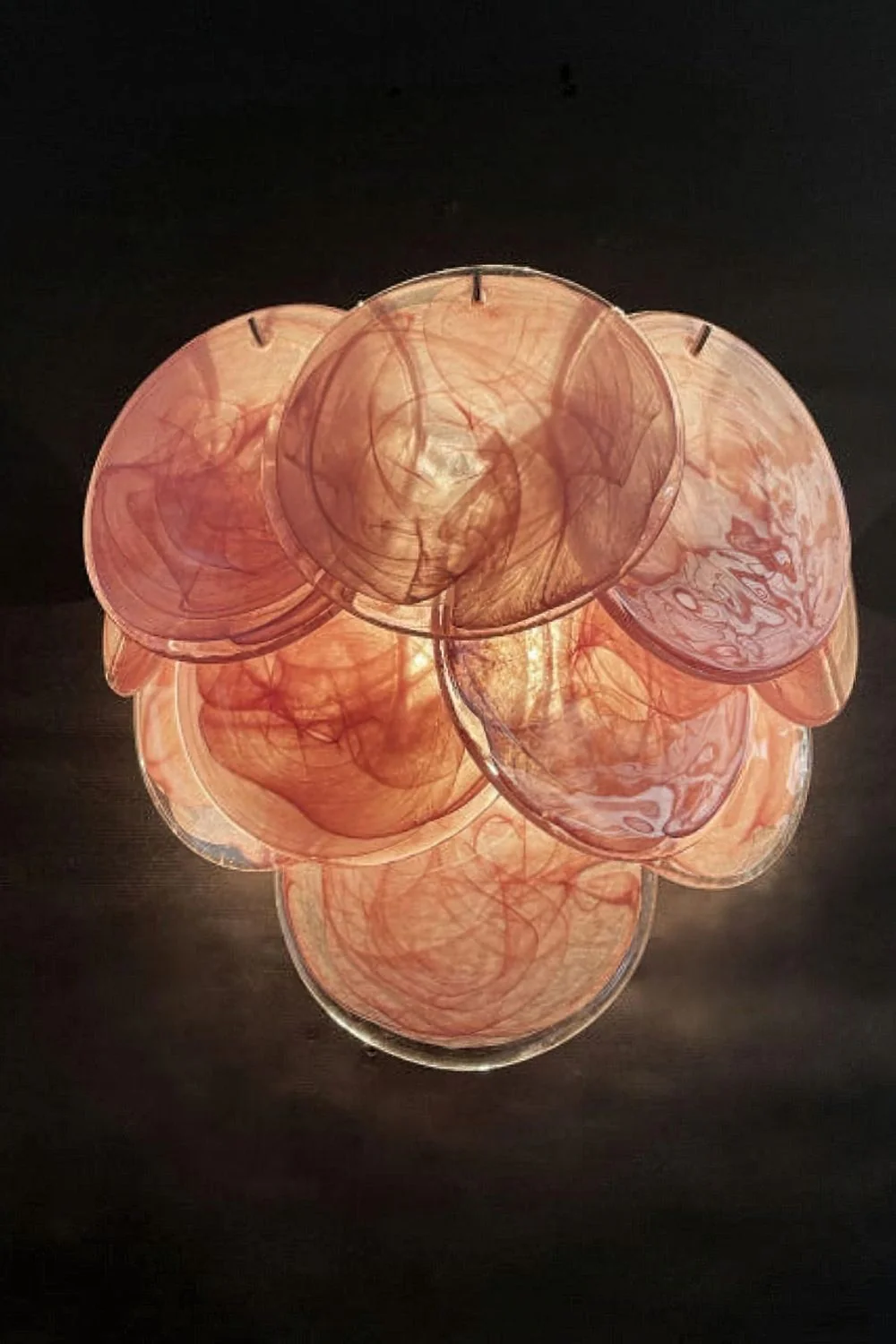 Pink Art Glass Discs Wall Lamp - Image 22