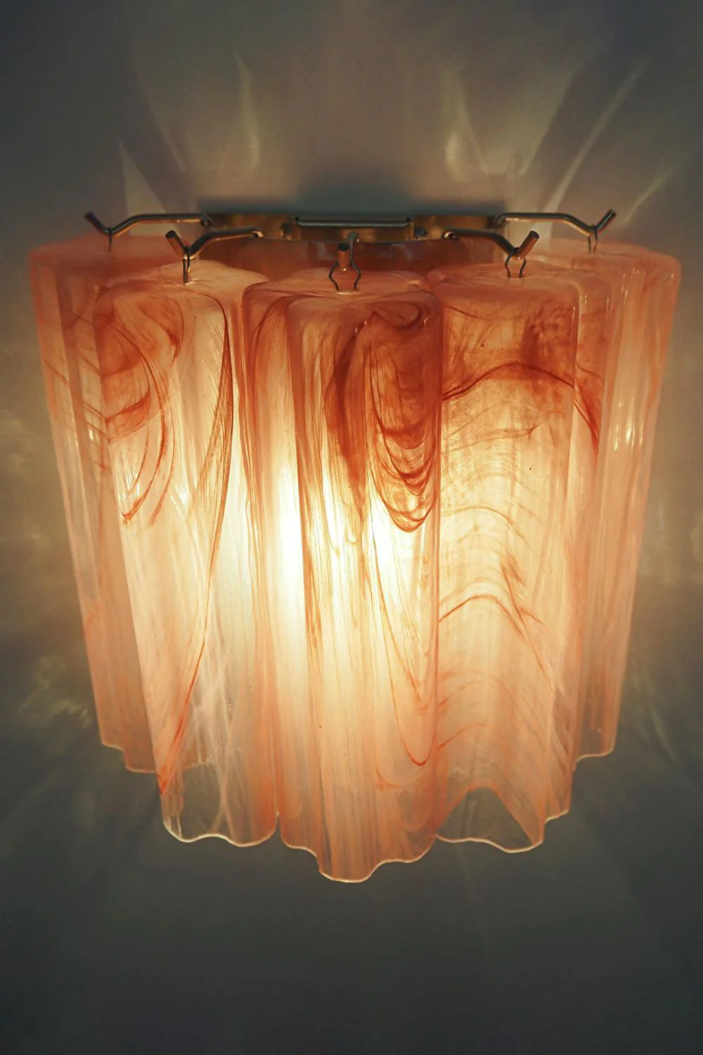 Pink Art Glass Tube Wall lamp - Image 6