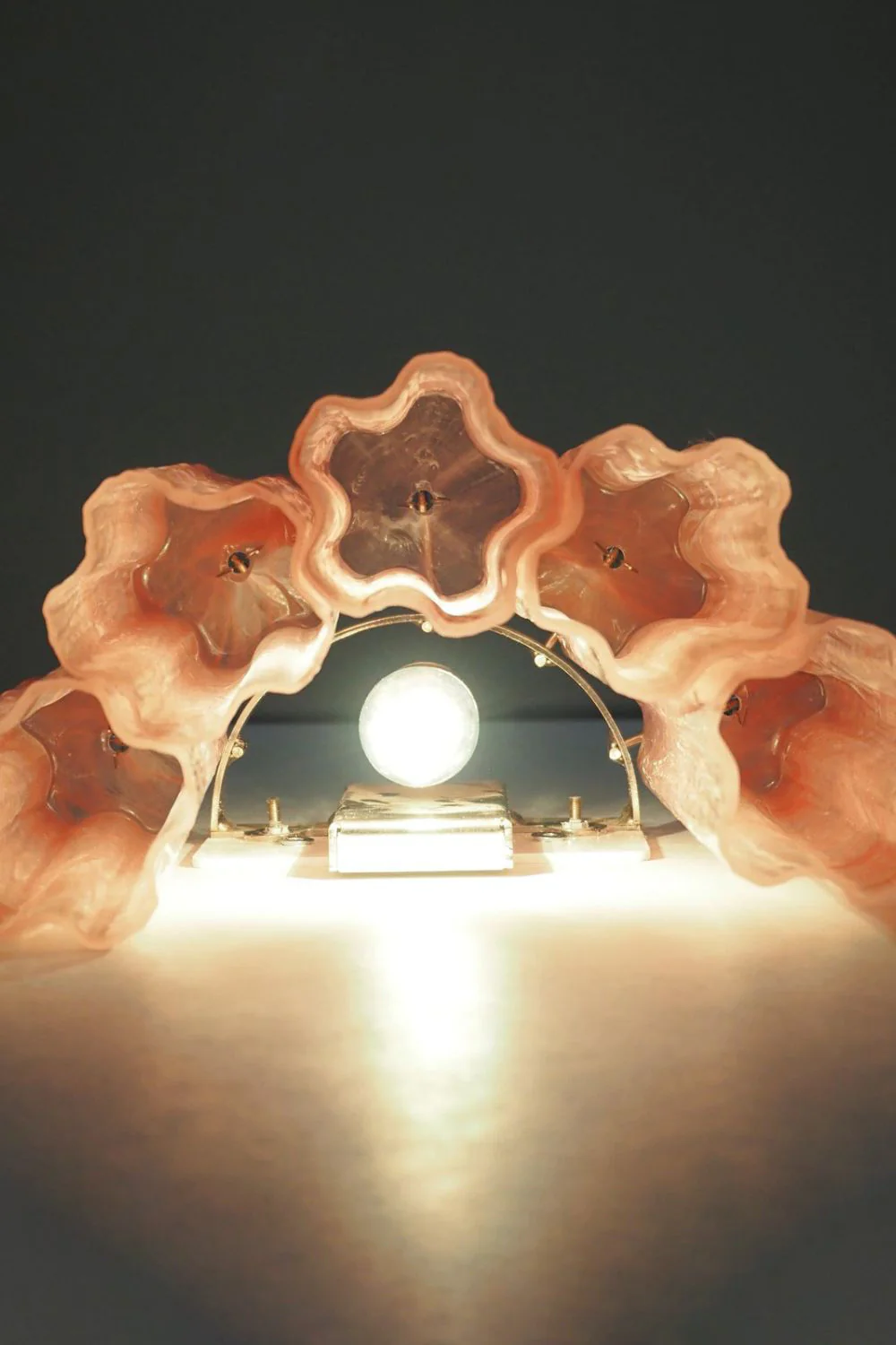 Pink Art Glass Tube Wall lamp - Image 9