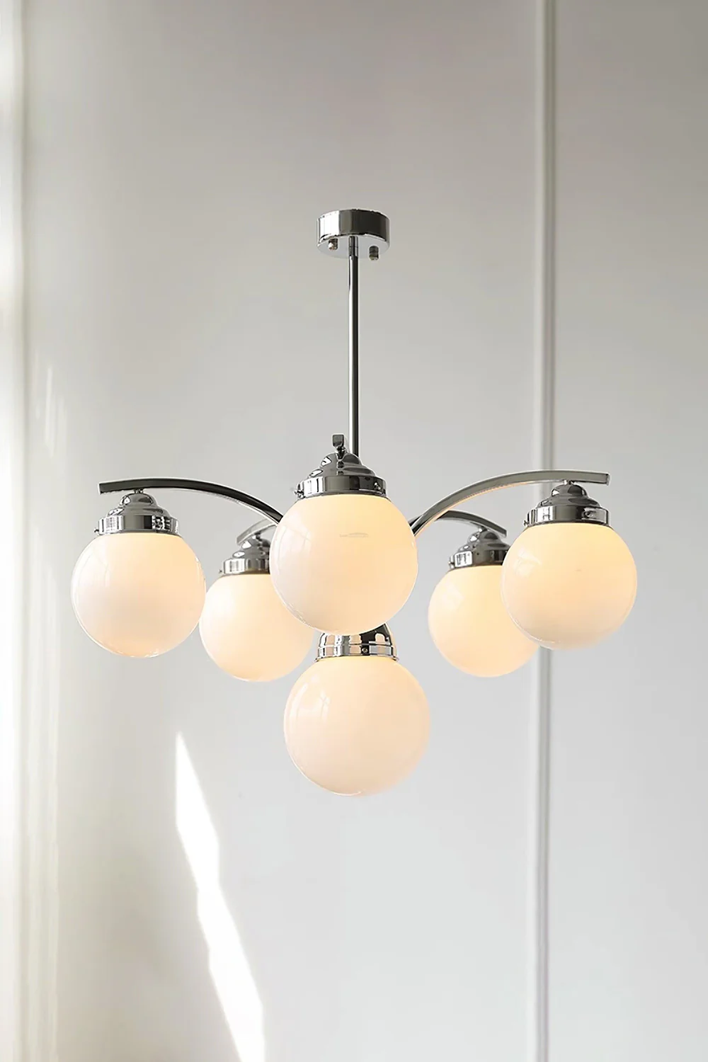 Pink Globe Modern Chandelier - Image 3