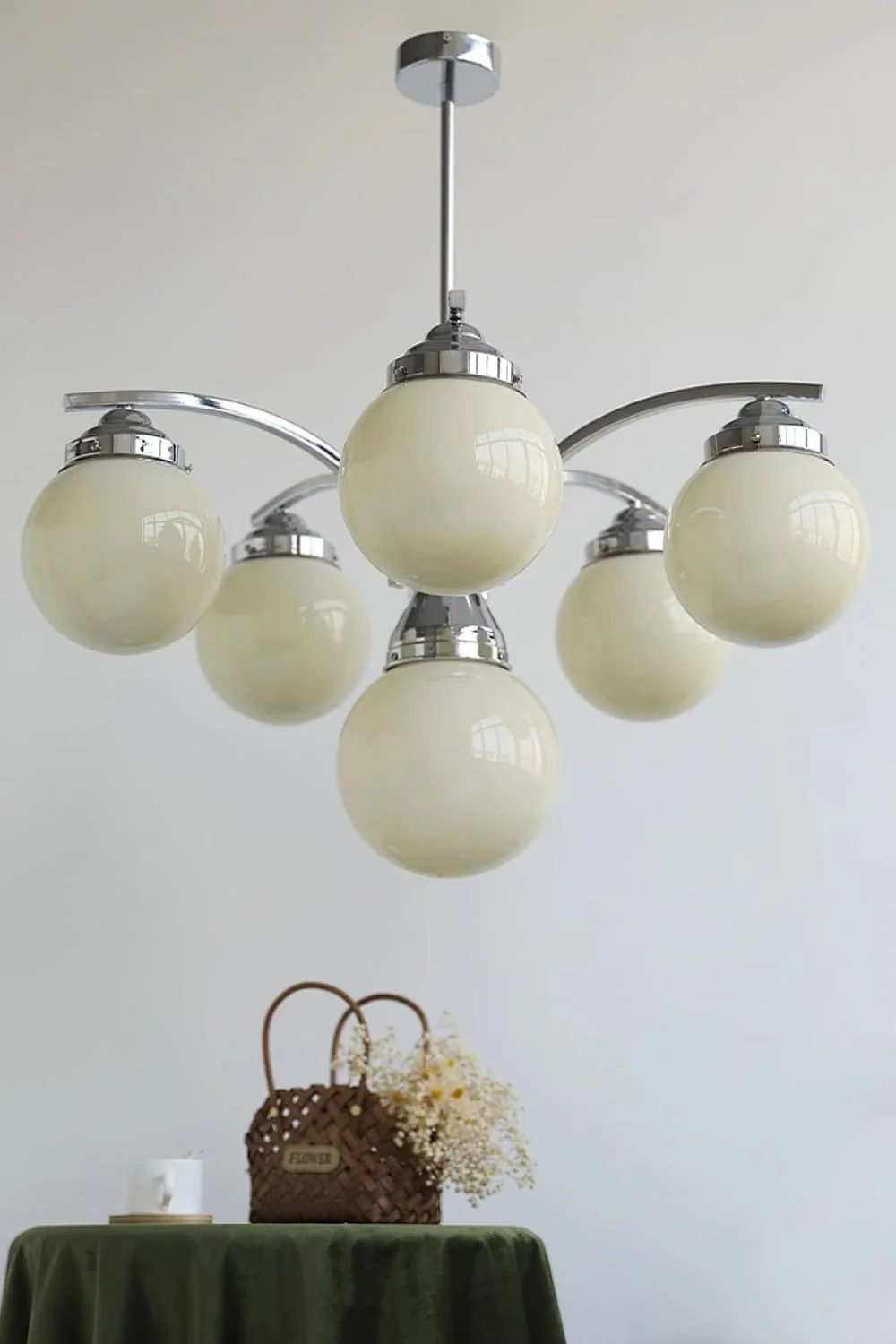 Pink Globe Modern Chandelier - Image 8