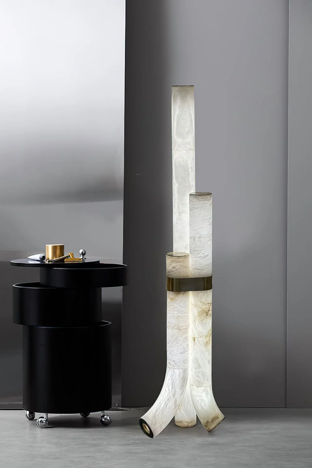 Piped Alabaster Floor Lamp - Image 15