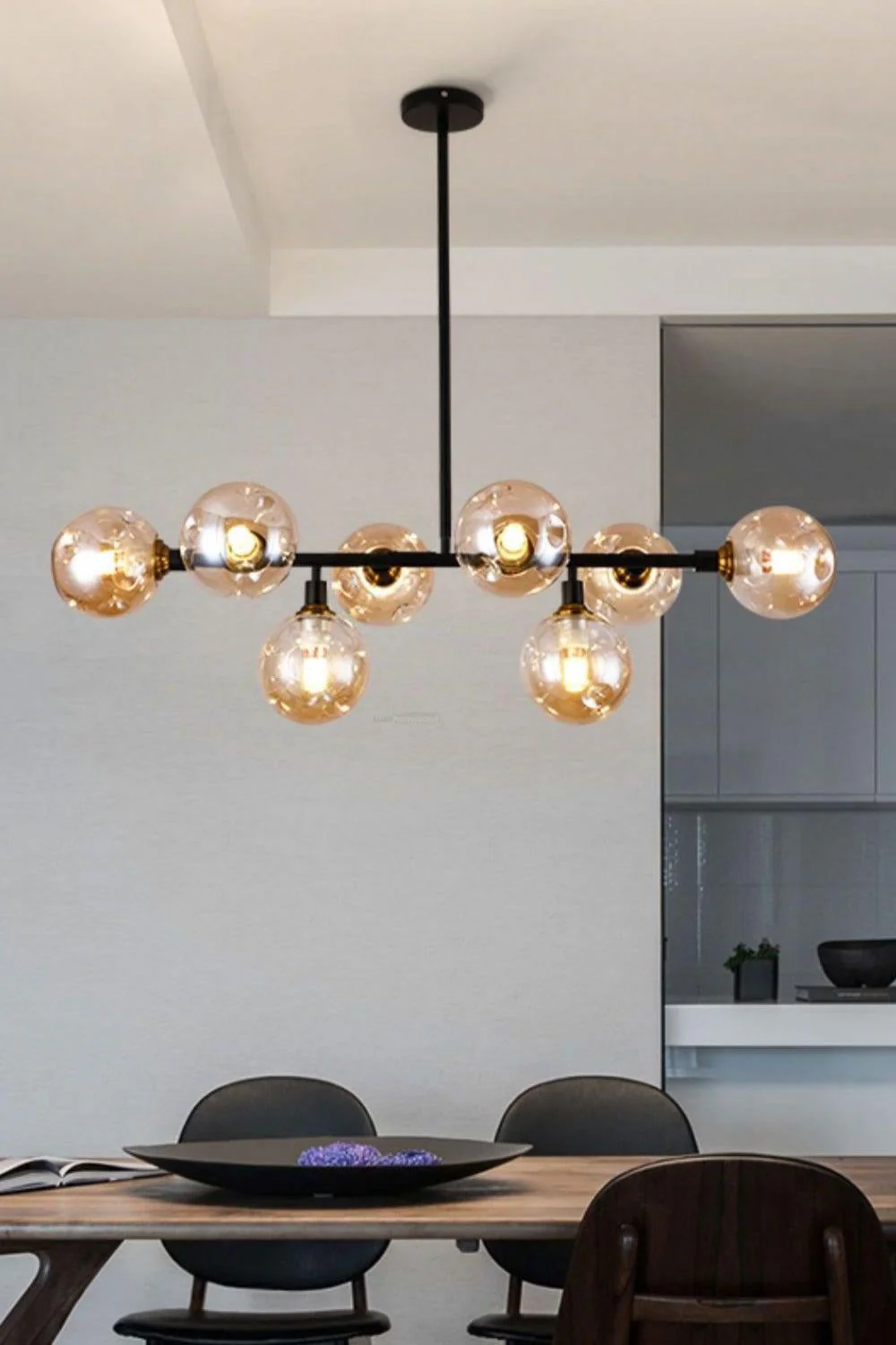 Primas Smoked Glass Linear Chandelier - Image 3