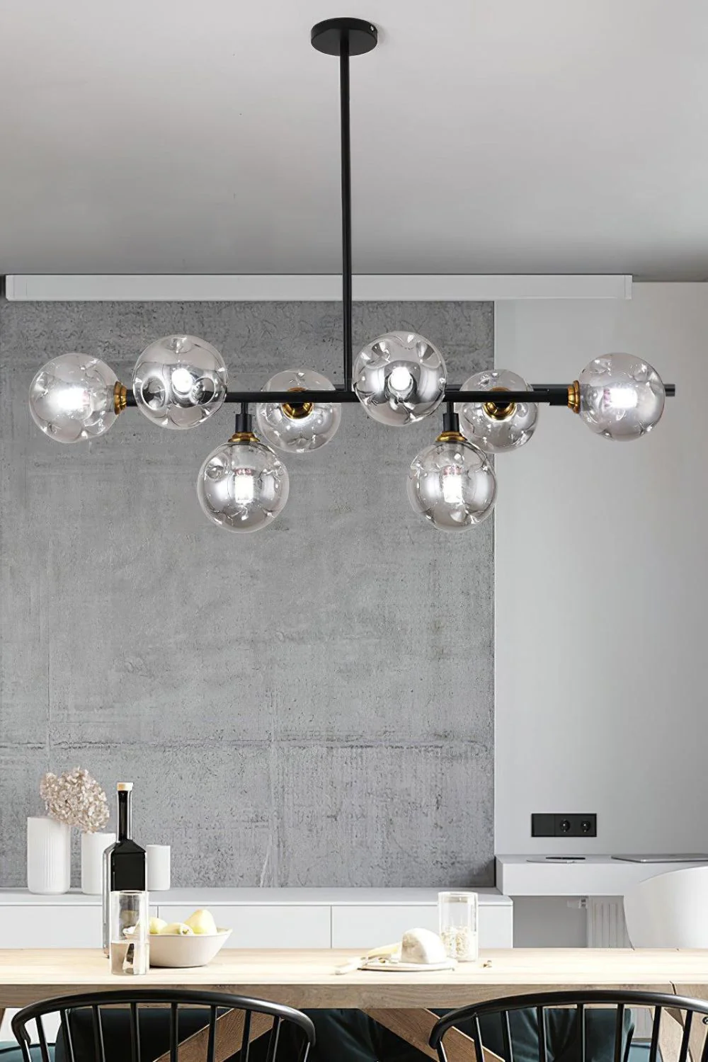 Primas Smoked Glass Linear Chandelier - Image 4