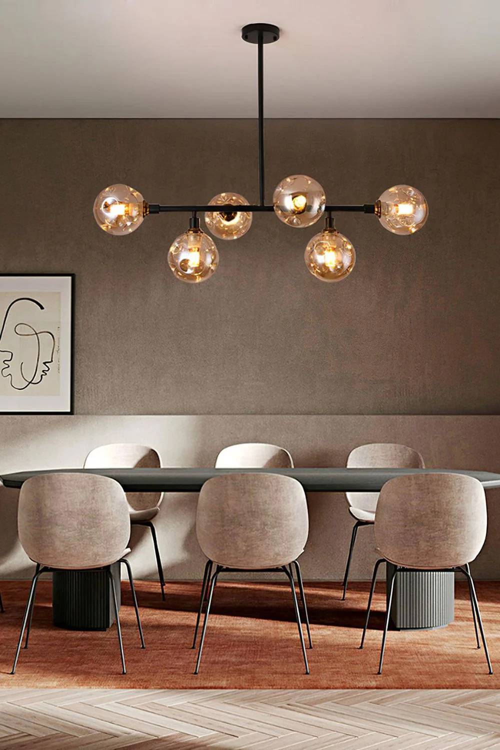 Primas Smoked Glass Linear Chandelier - Image 5