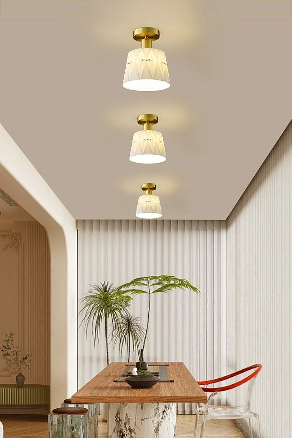 Printed Ceramic Ceiling Light - Image 6