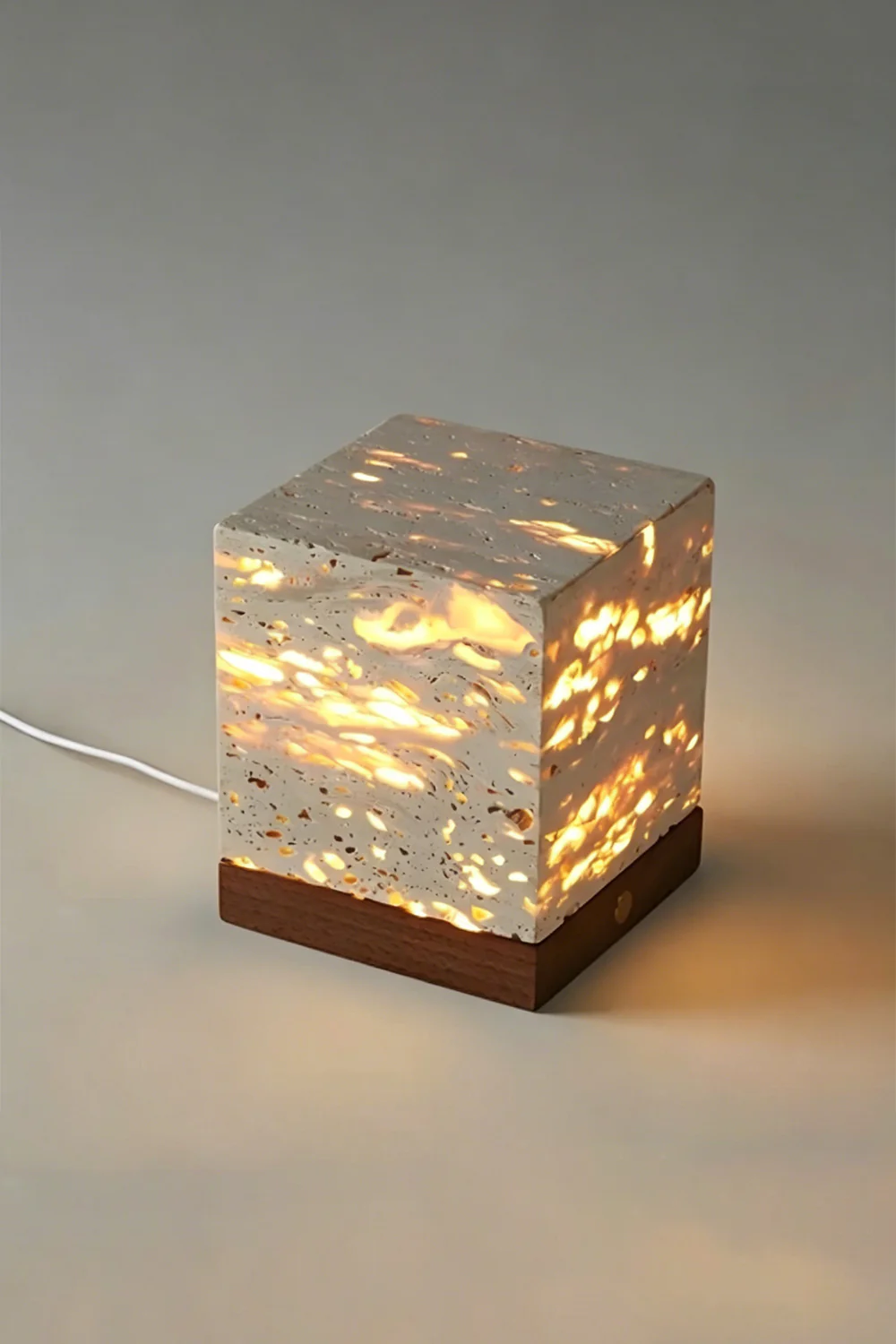 Radiant Monolith Travertine Table Lamp - Image 10
