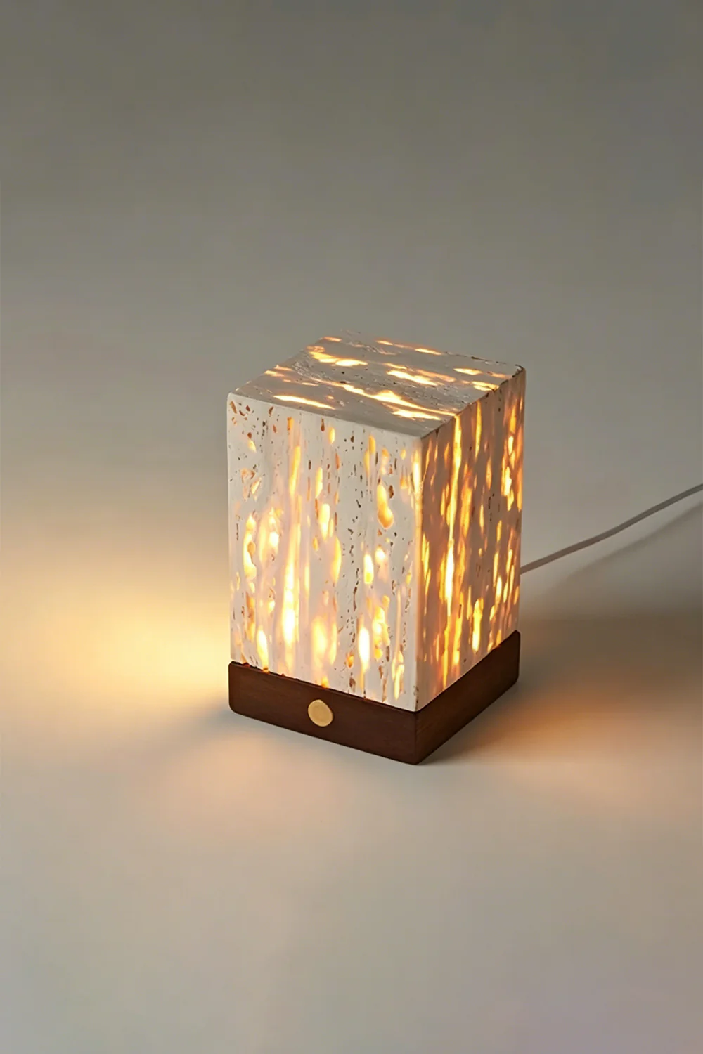 Radiant Monolith Travertine Table Lamp - Image 11