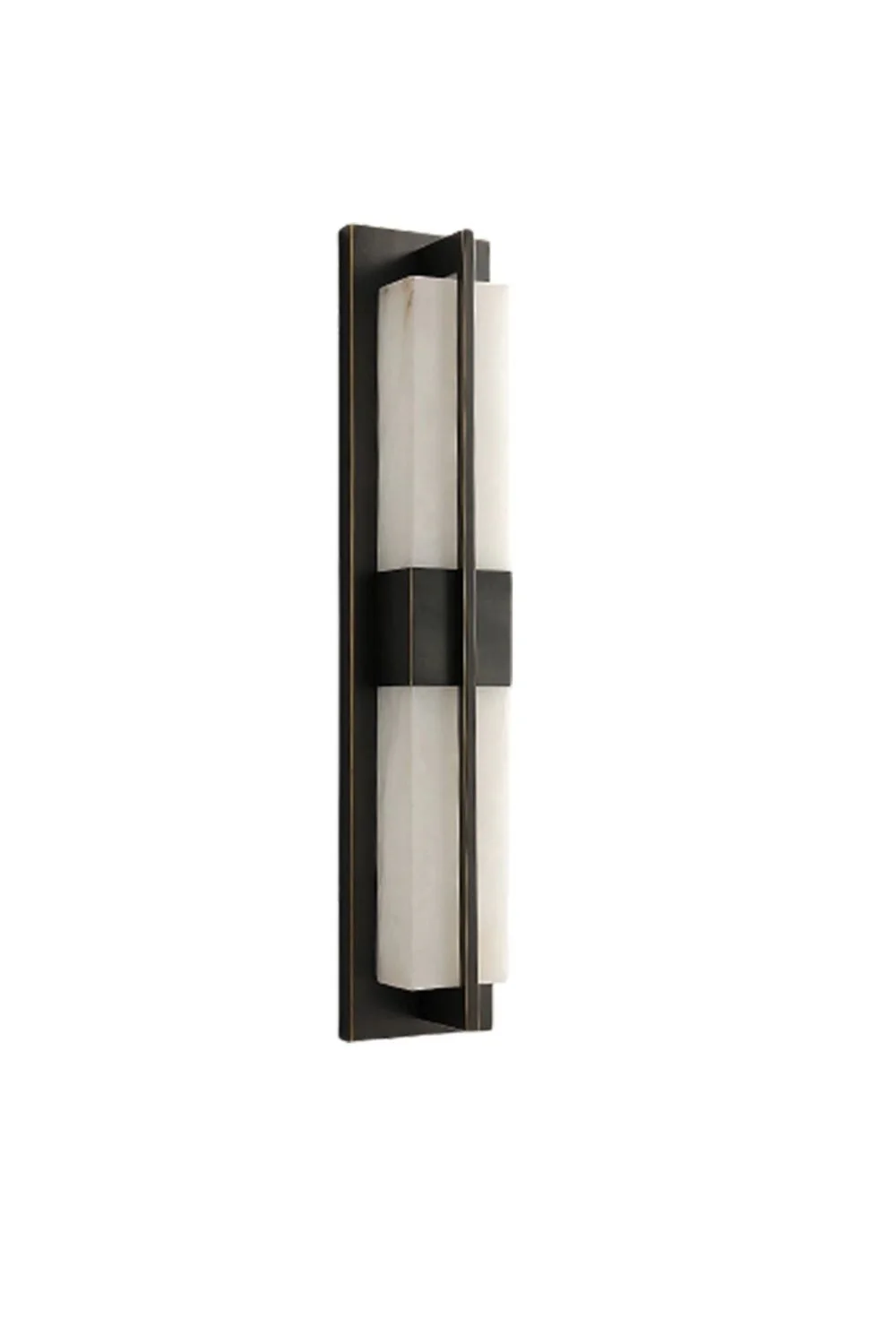 Rectangular Alabaster Brass Wall Lamp - Image 20