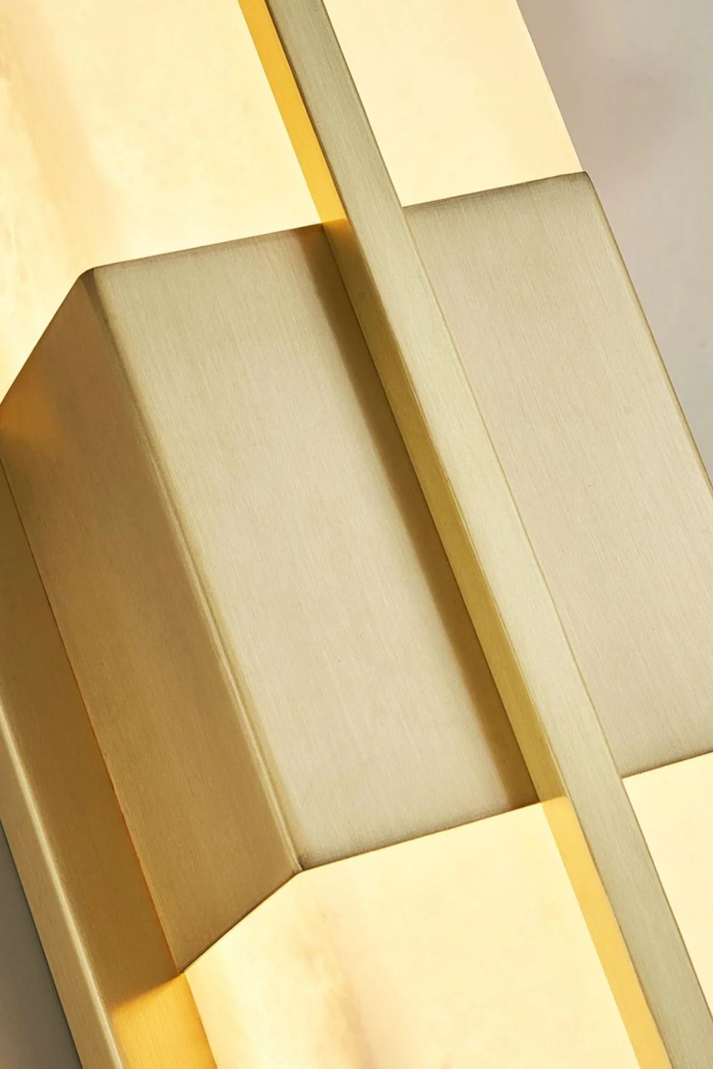 Rectangular Alabaster Brass Wall Lamp - Image 22